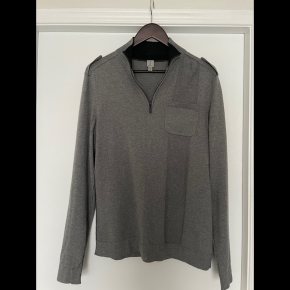 Tristan Grey Sweater with Zipper - Picture 1 of 3